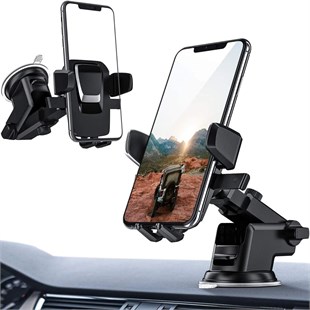 Powerway TT13 Ayarlanabilir Evrensel Araç İçi Vantuzlu Cam Torpido Telefon Tutucu