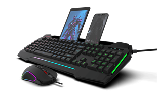 QUANTUM DualStrike Kablolu USB Q Trk RGB Gamıng Klavye -  Mouse Set