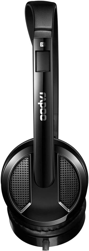 RAPOO H100 Kablolu Kulak Üstü Kulaklık - Mikrofonlu - 3.5mm - Siyah