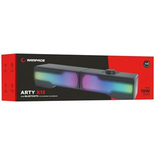 Rampage Arty X13 2.0 Bluetoothlu Rms 3W*2 RGB Işıklı Multimedia Usb 5V 45dB Gaming Oyuncu Speaker