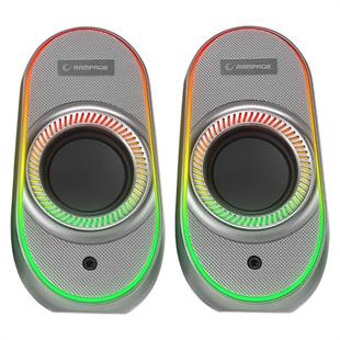 Rampage RMS-X3 2.0 6W Bluetooth Beyaz Multimedia RGB Işıklı Gaming USB Speaker