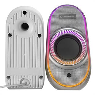 Rampage RMS-X3 2.0 6W Bluetooth Beyaz Multimedia RGB Işıklı Gaming USB Speaker