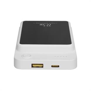 S-LINK M1021 10000mAh Magsafe 15W HSC22.5W+PD20W+QC3.0 Beyaz LCD Taşınabilir Şarj Cihazı Powerbank