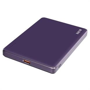 S-LINK MG105 5000mAh PD20W Magsafe 15W Kablosuz Type-C Mor Taşınabilir Metal Şarj Cihazı Powerbank