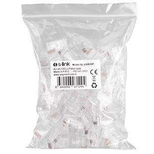 S-LINK SL-COB20P CAT6 UTP Yeni Nesil RJ45 Konnektör (100 Adet)
