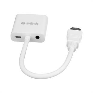 S-LINK SL-HVS13 HDMI to VGA + Audio Micro Usb Çevirici Adaptör