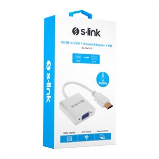 S-LINK SL-HVS13 HDMI to VGA + Audio Micro Usb Çevirici Adaptör
