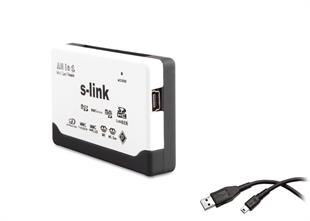 S-LINK SLX-A62 TF+M2 USB Harici Beyaz Kart Okuyucu