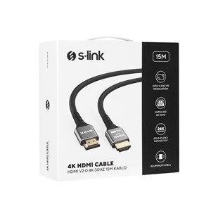 S-LINK SLX-HD4K15 15 Mt (4096*2160) 30Hz HDMI Kablo