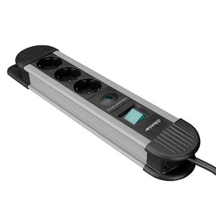 S-LINK Swapp SPGKS03 1.5m 3G1.5mm2 900 Joule 3-lü Akım Kor. Gri Priz Çoklayıcı