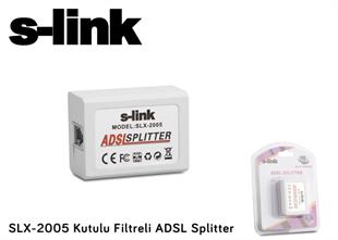S-Link SLX-2005 ADSL filtreli ve kutulu splitter
