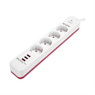 S-Link SPG403U 1.5 Metre 4lü Anahtarlı Akım Korumalı Usb Girişli