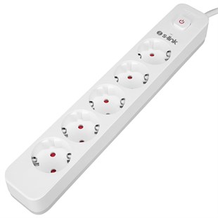 S-Link SPG501S 1.5 Metre Kablolu 750 Joule 1.5 Mm Anahtarlı 5li Akım Korumalı Priz