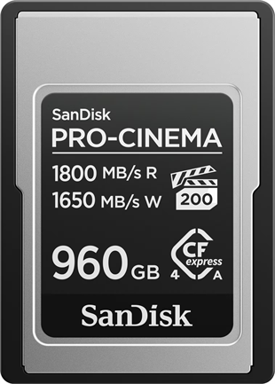 SANDISK 960GB PRO-CINEMA SDCFEA-960G-GN4NN CFexpress Type A PCIe Gen4 1800-1650MB/s Hafıza Kartı