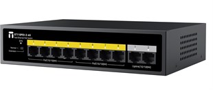 STONET ST110PDI-2-65 10 Port Mbit 8 Adet Poe 65W 2xMbit Uplink Yönetilemez Metal Kasa Switch