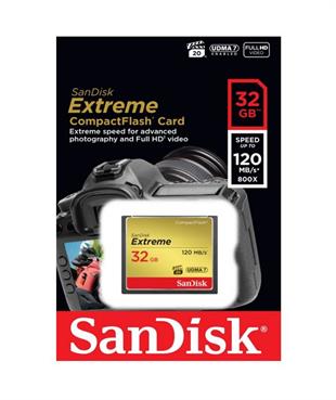 SanDisk Extreme CF 120MB/s, 85MB/s write, UDMA7, 32GB