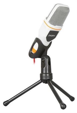Snopy SN-340M Masa üstü beyaz led mikrofon