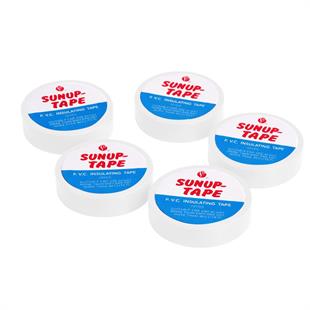 Sunup SN-27924 Beyaz 0.13x18mm İzole PVC Elektrik Yalıtım Bant (5li Paket)