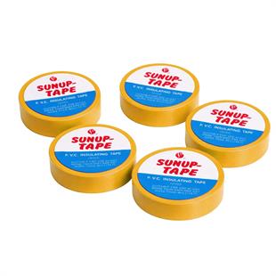 Sunup SN-27921 Sarı 0.13x18mm İzole PVC Elektrik Yalıtım Bant (5li Paket)