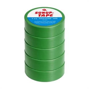 Sunup SN-27923 Yeşil 0.13x18mm İzole PVC Elektrik Yalıtım Bant (5li Paket)