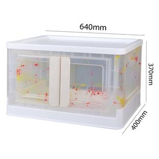 Sunup SN-25883 72L Katlanabilir Plastik Saklama Kutusu Renkli Kapaklı Tekerlekli 40x64x37cm