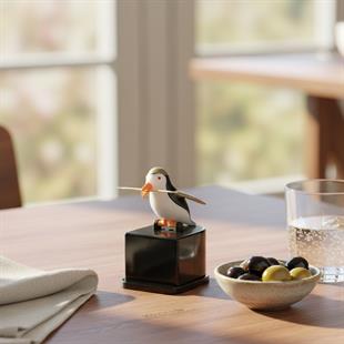 Sunup SN-28780 Penguen Figürlü Basmalı Kürdan Saklama Kutusu Kürdanlık