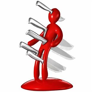 Sunup SN-29169 Kırmızı Çok Amaçlı Mutfak Tezgah Üstü Bıçak Tutucu Stand Organizer