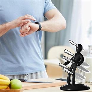 Sunup SN-29170 Siyah Çok Amaçlı Mutfak Tezgah Üstü Bıçak Tutucu Stand Organizer