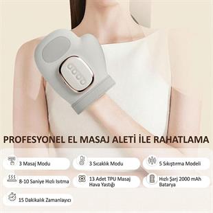 Sunup SN-30763 Isı Kompresyonlu Akıllı El Masaj Cihazı