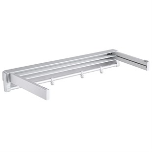 Sunup SN-37717 Katlanabilir Çamaşır Askılığı Duvara Monte Gizli Balkon Akordeon Kurutma Beyaz