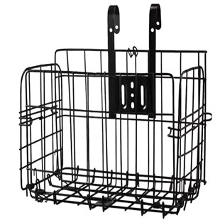 Sunup SN-37894 Katlanabilir Bisiklet Sepeti Metal Tel Gövde 34x20x23CM Pratik Taşıma Sepeti