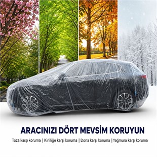 SUNUP SN-38875 S Beden PE Araç Örtüsü 3.5X5.5Metre Dört Mevsim Dayanıklı Su Geçirmez ve UV Korumalı Branda