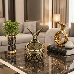 Sunup SN-38895 Antik Bronz Kartal Figürlü Dekoratif Küllük