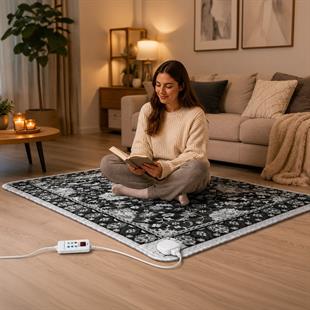 Sunup TY-1*2 859W 100X200CM Isıtmalı Pad Halı - Dijital Termostatlı Karbon Kristal Teknolojisi