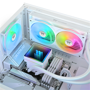 THERMALTAKE 240MM TH240 v3 CL-W467-PL12SW-A AM5-1851p Sıvı Soğutmalı İşlemci Fanı Beyaz
