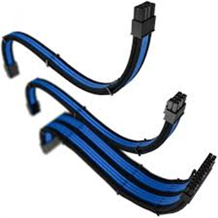 THERMALTAKE AC-035-CN1NAN-A1 TtMod Mavi/Siyah Power Supply Sleeved Kablo Seti (16 AWG)