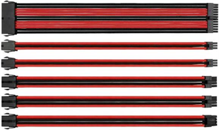 THERMALTAKE TtMod AC-033-CN1NAN-A1 Kırmızı/Siyah Power Supply Sleeved Kablo Seti (16 AWG)