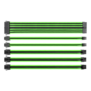THERMALTAKE TtMod AC-034-CN1NAN-A1 Yeşil/Siyah Power Supply Sleeved Kablo Seti (16 AWG)