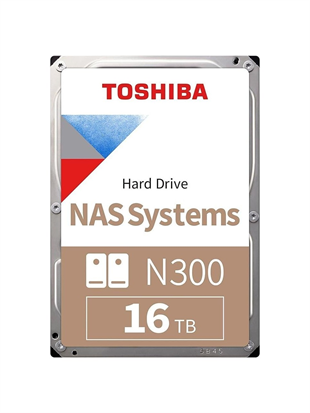 TOSHIBA 16TB N300 HDWG51GUZSVA 7200 RPM 512MB SATA-3 NAS Diski