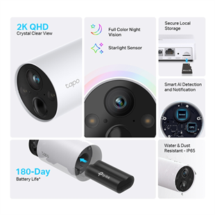 TP-LINK 3MP Bullet Tapo C420S2 Wıfı Kablosuz IP Kamera