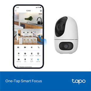 TP-LINK 3MP Çift Lensli Wıfı Kablosuz Pan/Tilt IP Kamera Tapo C245D