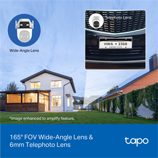 TP-LINK 3MP Dual Lens PT Speed Dome Wıfı Kablosuz Pan-Tilt IP Kamera Tapo C545D