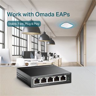 TP-LINK 4port PoE 40w Gigabit Switch TL-SG1005LP