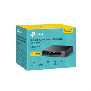 TP-LINK 5port 41w 4port PoE 10/100 Yönetilemez Switch LS105LP