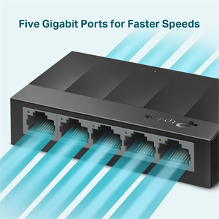 TP-LINK 5port LS1005G GIGABIT Yönetilemez Switch Masaüstü