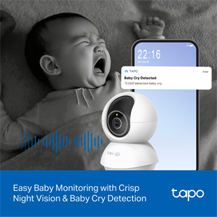 TP-LINK 8MP 4MM WIFI Kablosuz Pan/Tilt IP Kamera Tapo C250