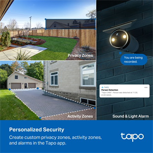 TP-LINK 8MP Bullet 3MM WIFI Kablosuz Güneş Panelli Pilli IP Kamera TAPO-C465