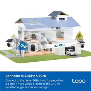 TP-LINK 8MP Bullet 3MM WIFI Kablosuz Güneş Panelli Pilli IP Kamera TAPO-C465