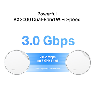 TP-LINK Deco X50-PoE Wıfı6 AX3000 Mesh Router 2li Set