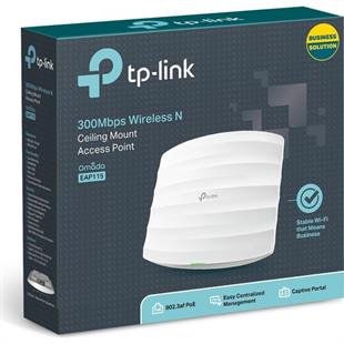 TP-LINK EAP115 300MBPS 3DBI 2.4GHz TAVAN TİPİ ACCESS POINT